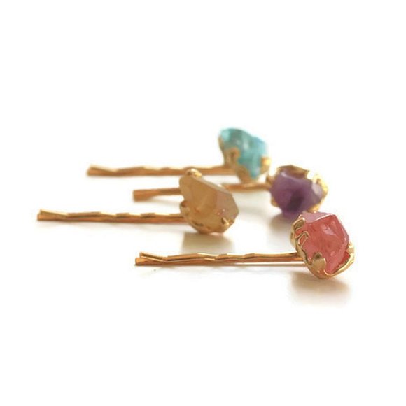 Rock Candy Crystal Hair Pins - Picture 2 of 4